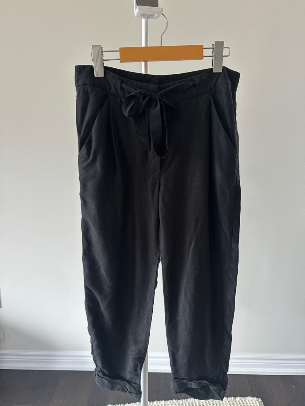 Wilfred Black Linen Allant Pant